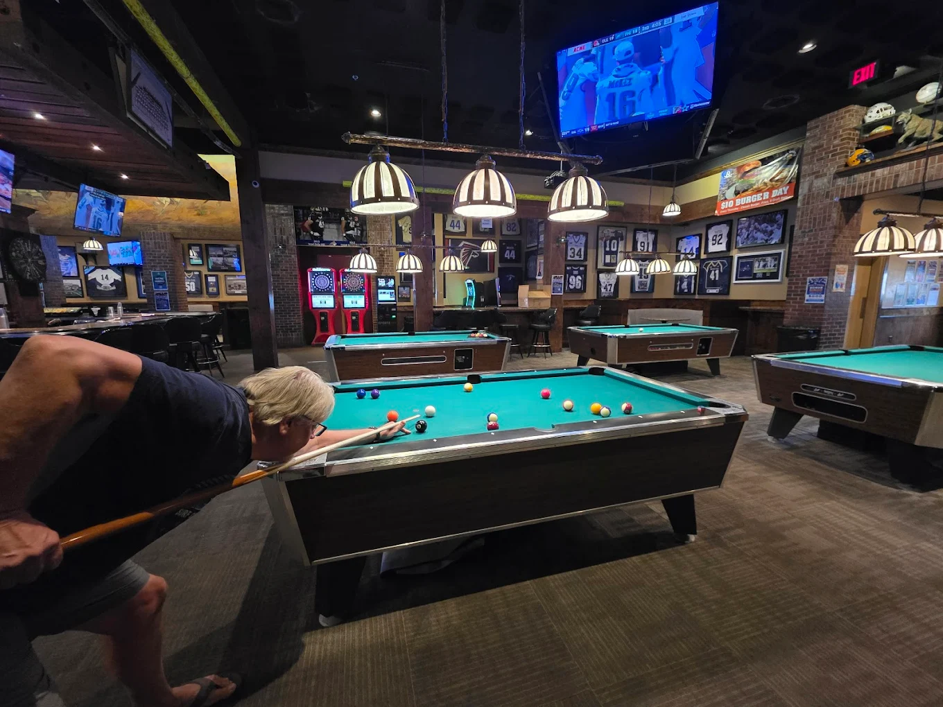 Rocking R Bar pool hall exterior/interior
