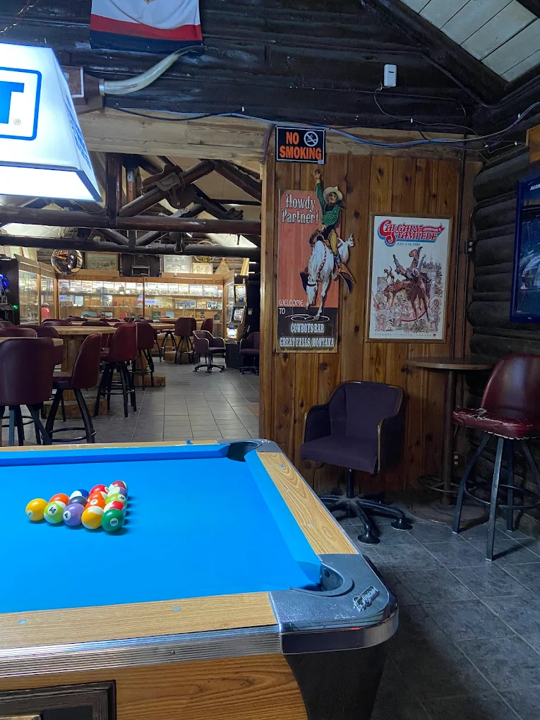 Cowboys Bar pool hall exterior/interior