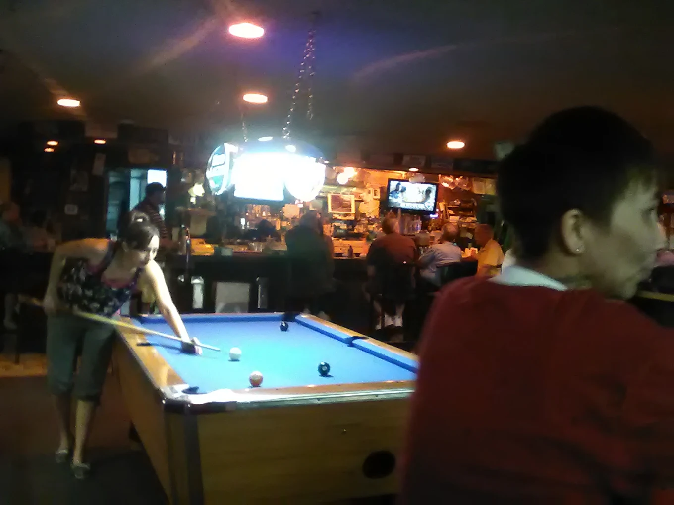 Flamingo Bar pool hall exterior/interior