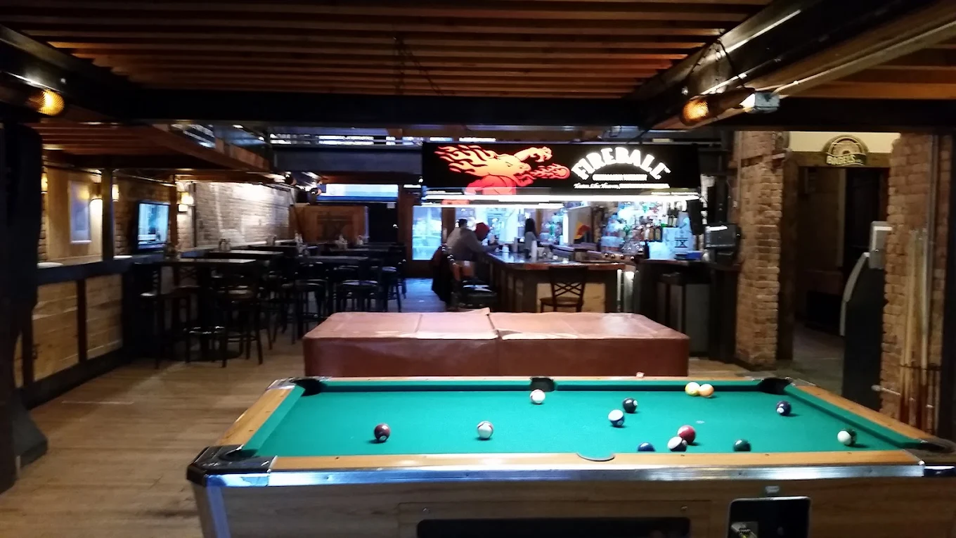Bar Nine pool hall exterior/interior