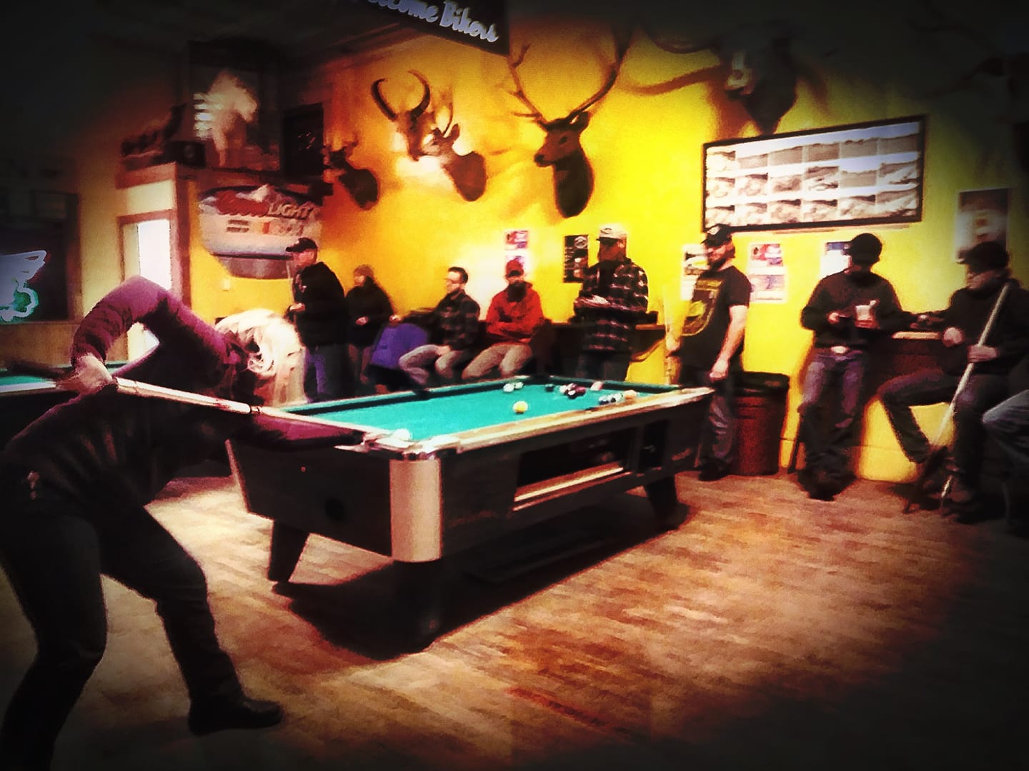 New Atlas Bar pool hall exterior/interior