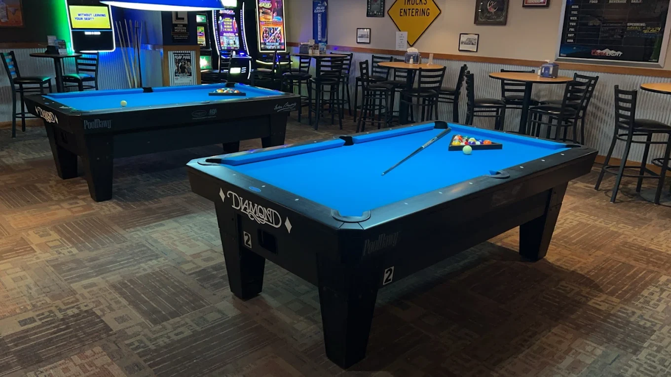 TJ's Family Fun Center pool hall exterior/interior