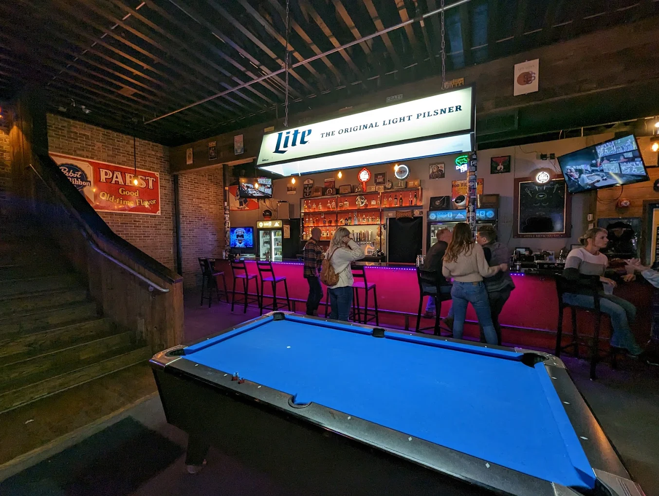 The Other Side pool hall exterior/interior