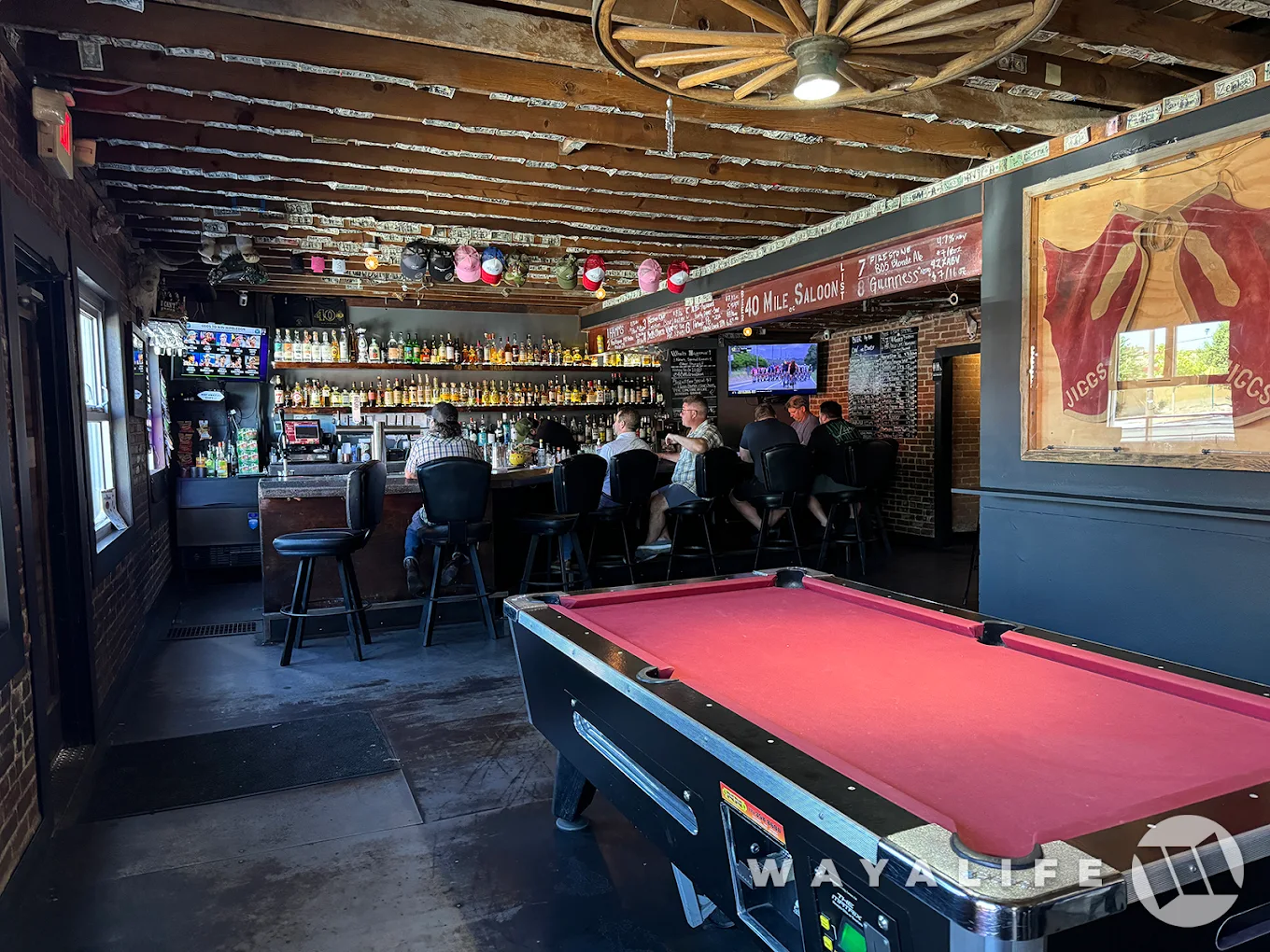 40 Mile Saloon pool hall exterior/interior