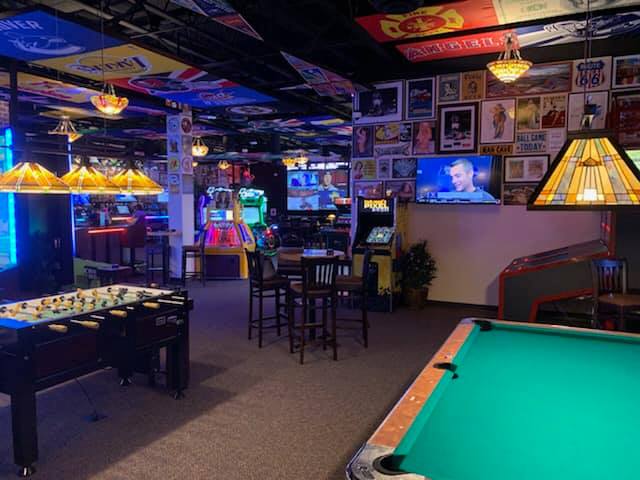 Bourbon Street Sports Bar pool hall exterior/interior