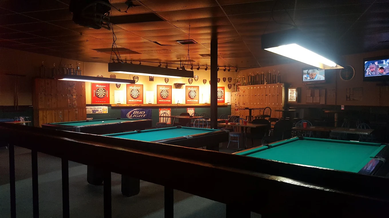 Poolies Billiards pool hall exterior/interior