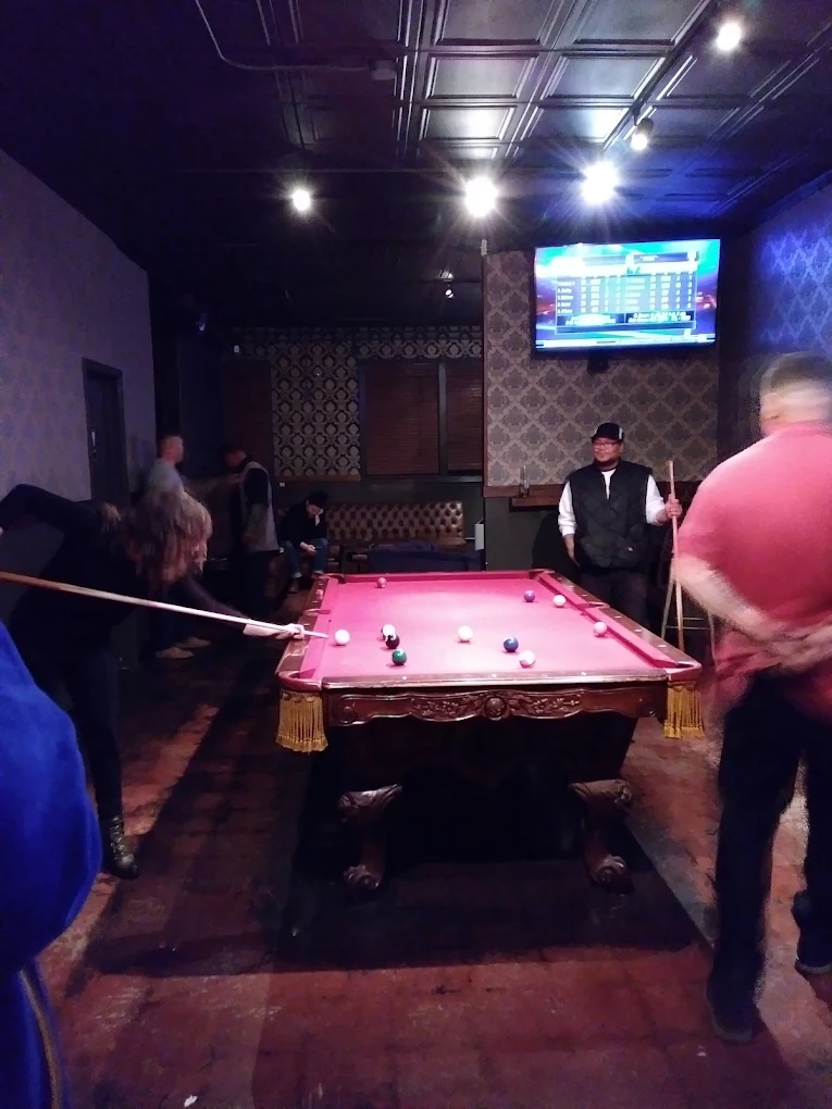 Rocks Den pool hall exterior/interior