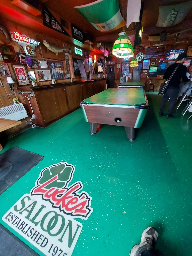 Lucke's Saloon pool hall exterior/interior