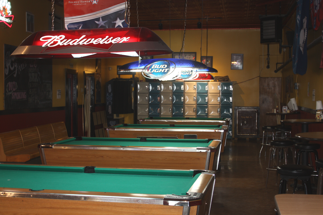 Telescope Lanes pool hall exterior/interior