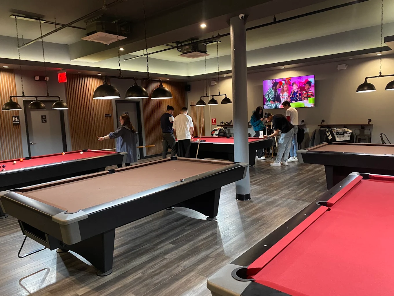 Anytime Bar & Billiards pool hall exterior/interior