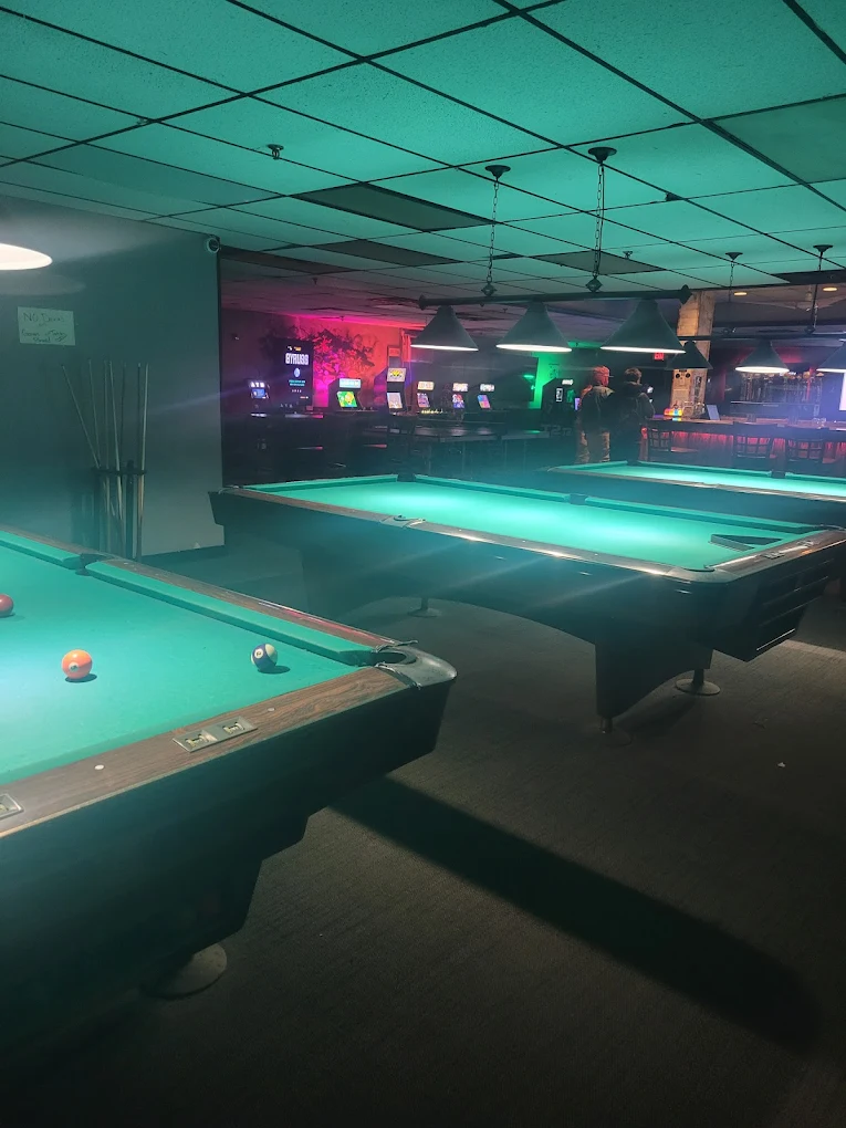Joe Broadway's pool hall exterior/interior