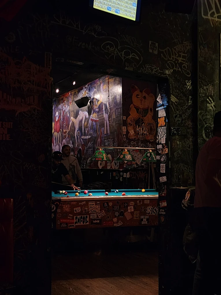 Double Down Saloon pool hall exterior/interior