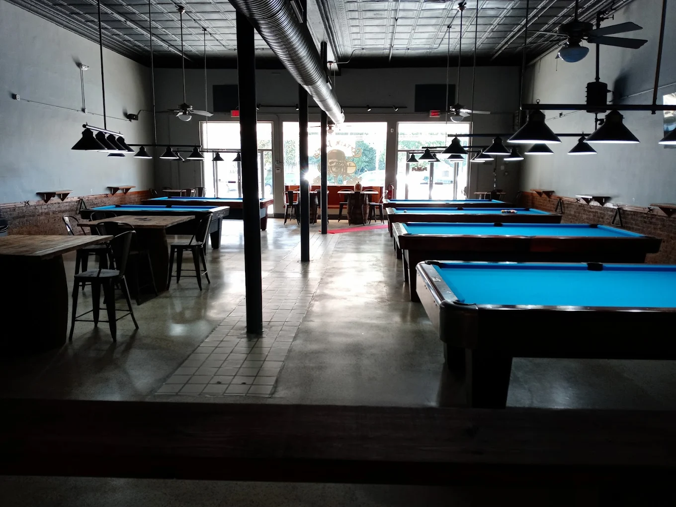 Captain Jack's Brews and Cues pool hall exterior/interior