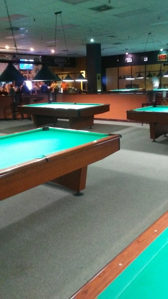 Rack & Rolls pool hall exterior/interior