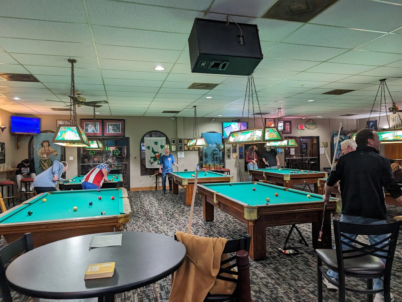 Irish Cue pool hall exterior/interior