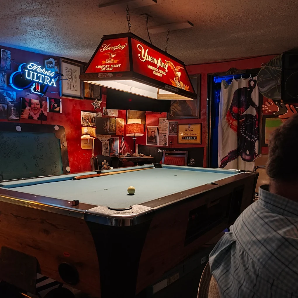 The Kraken pool hall exterior/interior