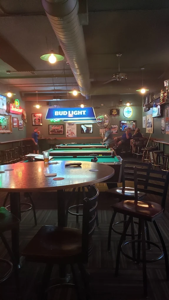 Sports Page pool hall exterior/interior