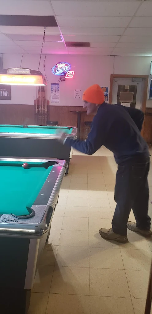 Rick's Bar pool hall exterior/interior