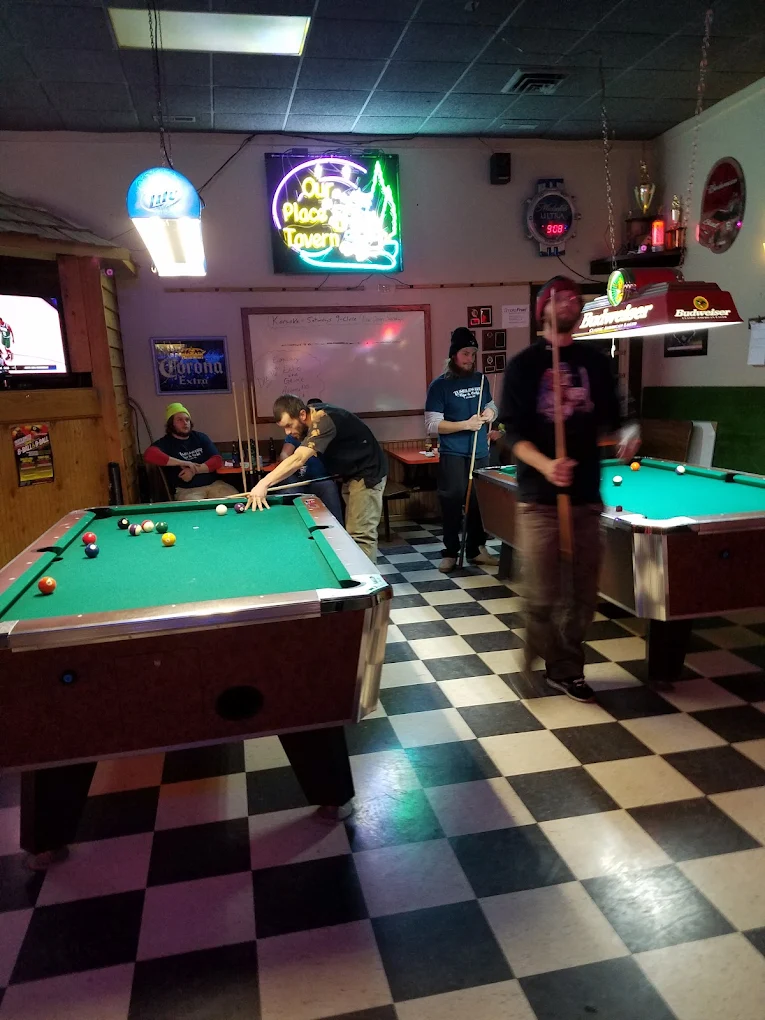 Our Place Tavern pool hall exterior/interior