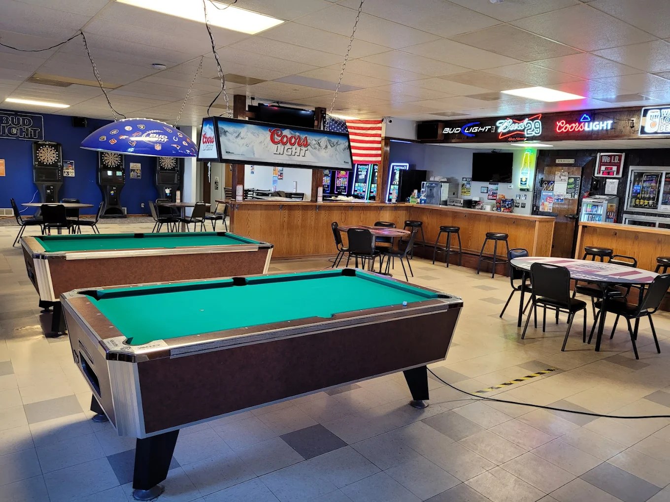 Midway Tavern pool hall exterior/interior