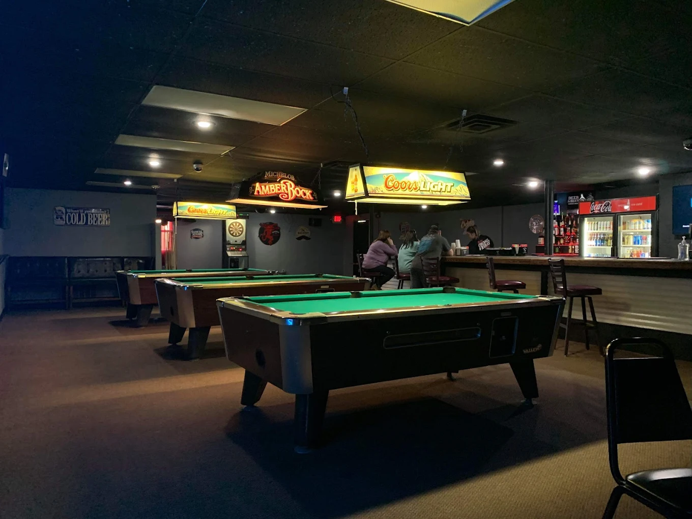 The Drop Zone pool hall exterior/interior