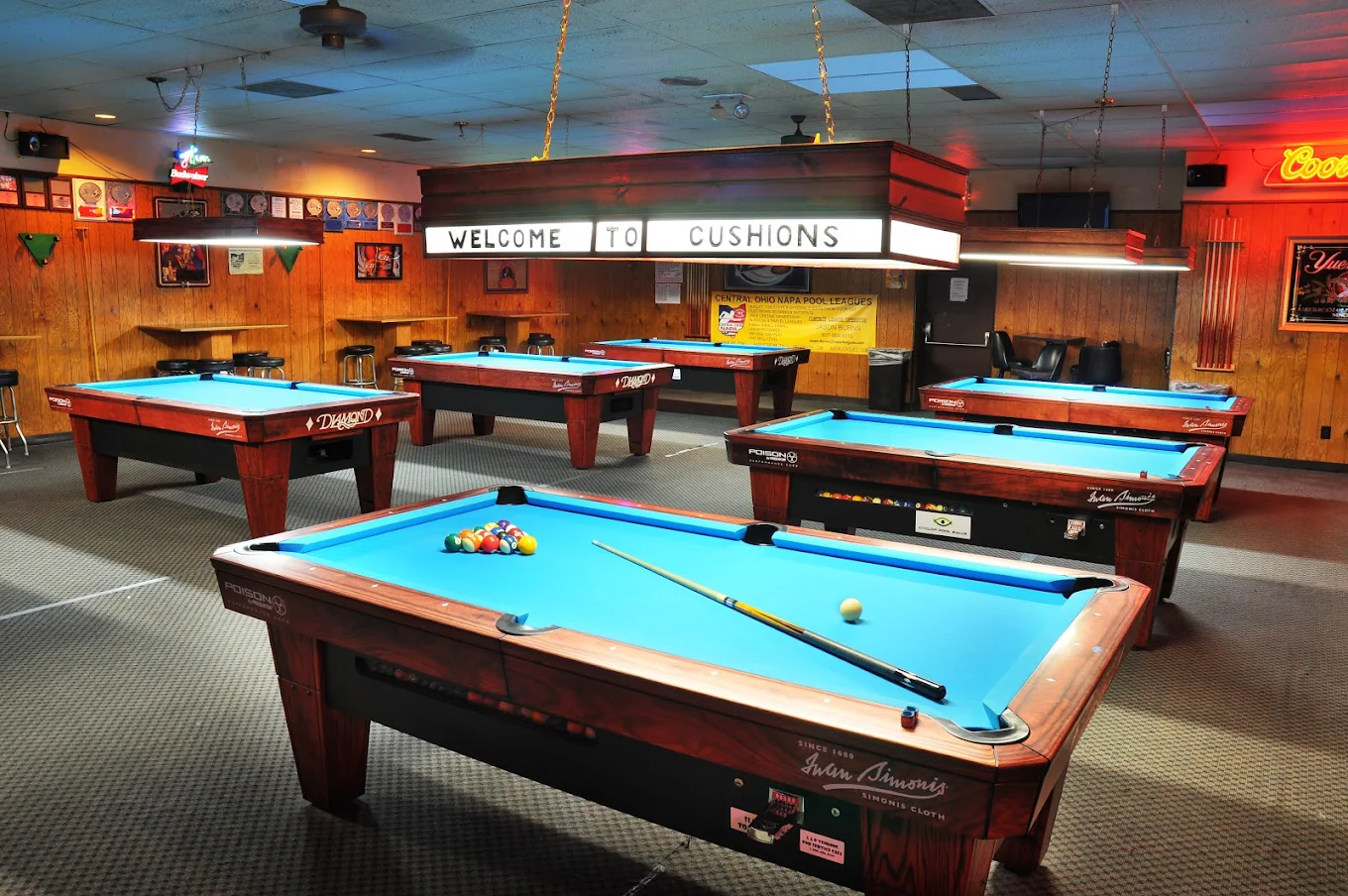 Cushions Billiards & Lounge pool hall exterior/interior