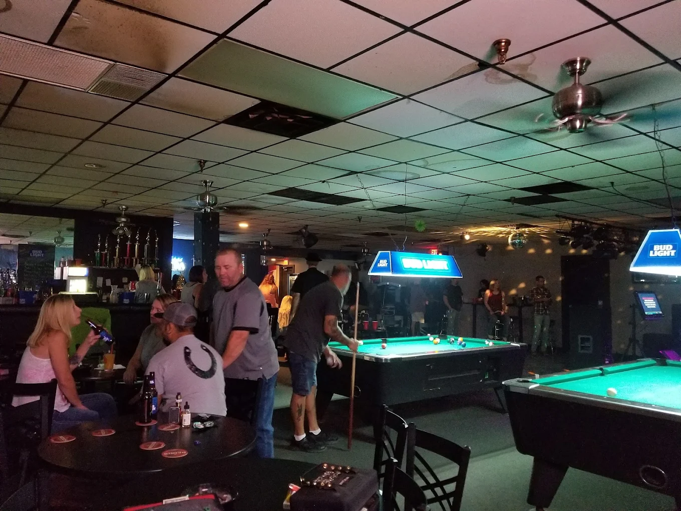 Hilltop Hideaway pool hall exterior/interior