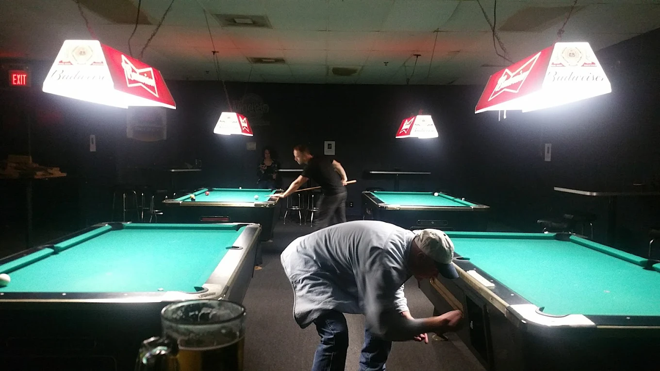Major's Bar pool hall exterior/interior