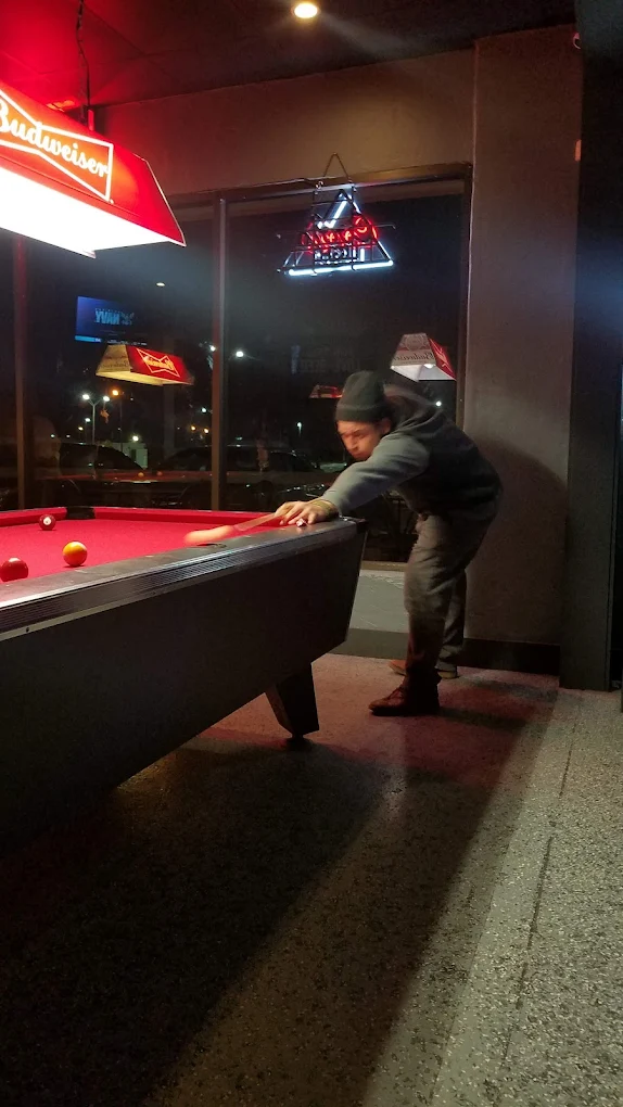 Rooster's Sports Bar pool hall exterior/interior