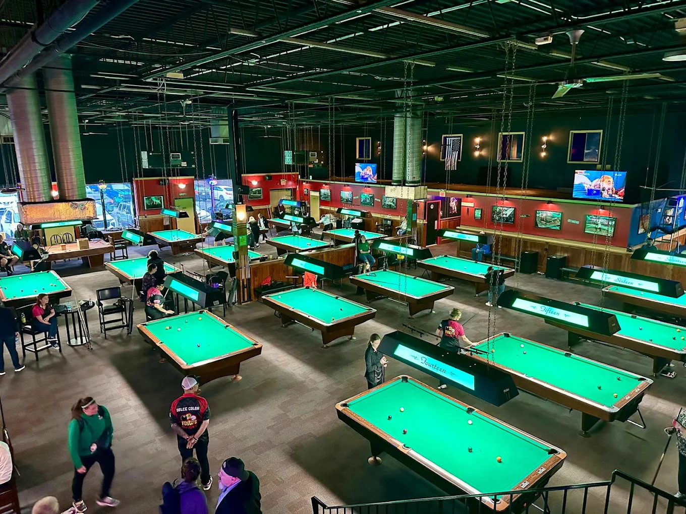 Fusco's The Spot pool hall exterior/interior