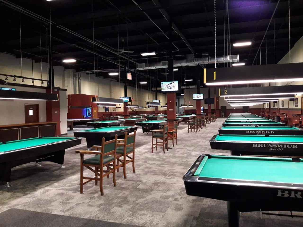Bluegrass Billiards pool hall exterior/interior