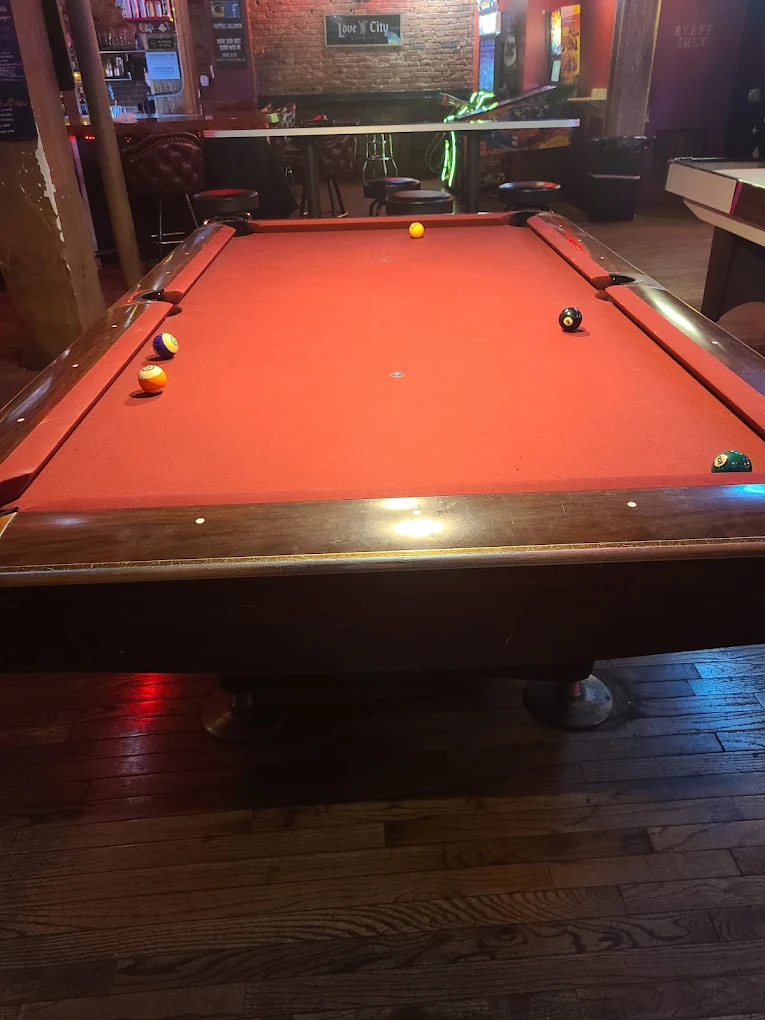 Buffalo Billiards pool hall exterior/interior