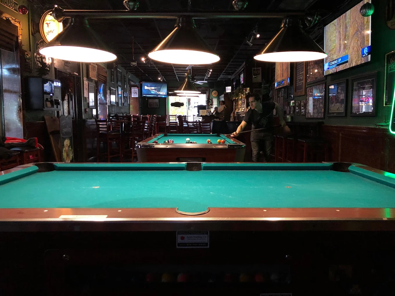 Green Room pool hall exterior/interior