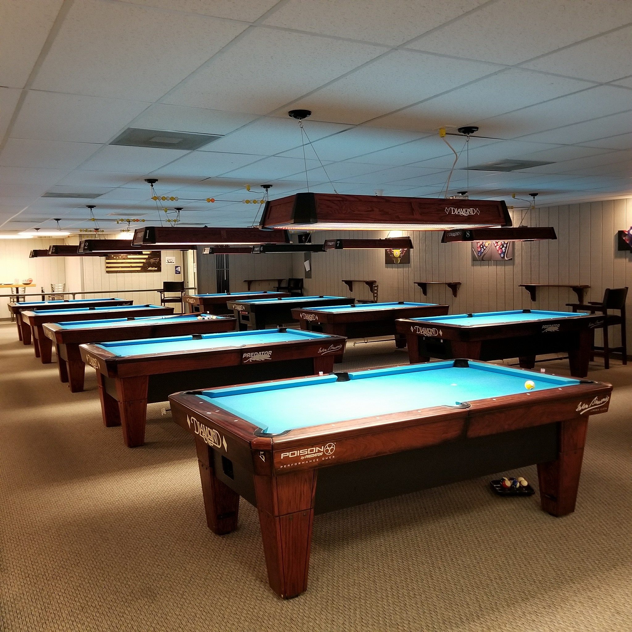 Adolini's Family Billiards pool hall exterior/interior