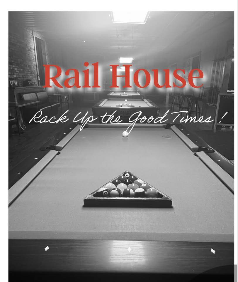 Rail House Billiards pool hall exterior/interior