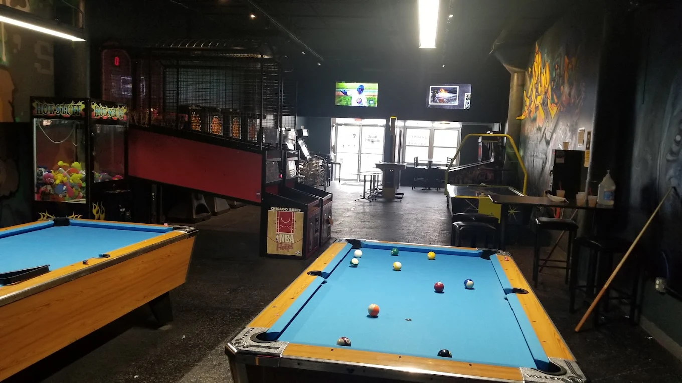 Magoos Bar & Grill pool hall exterior/interior