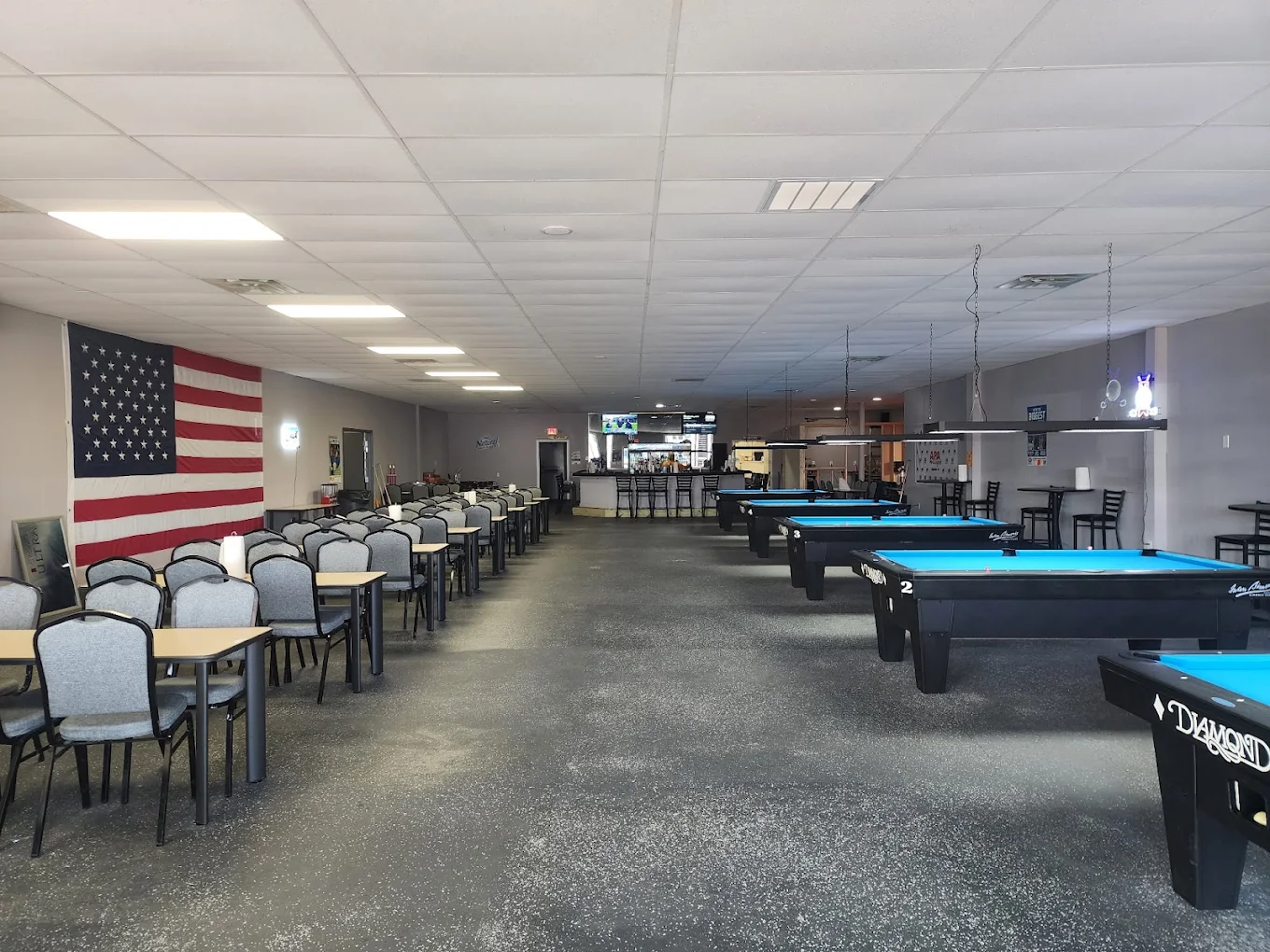 The League Room Grill and Billiards pool hall exterior/interior