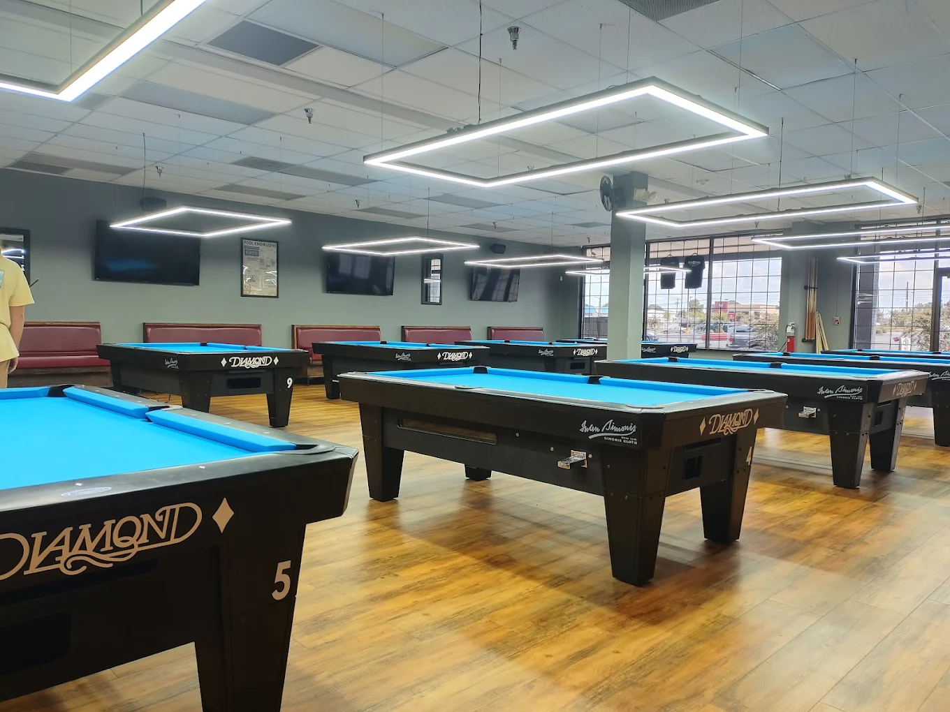 Sticks and Stones pool hall exterior/interior