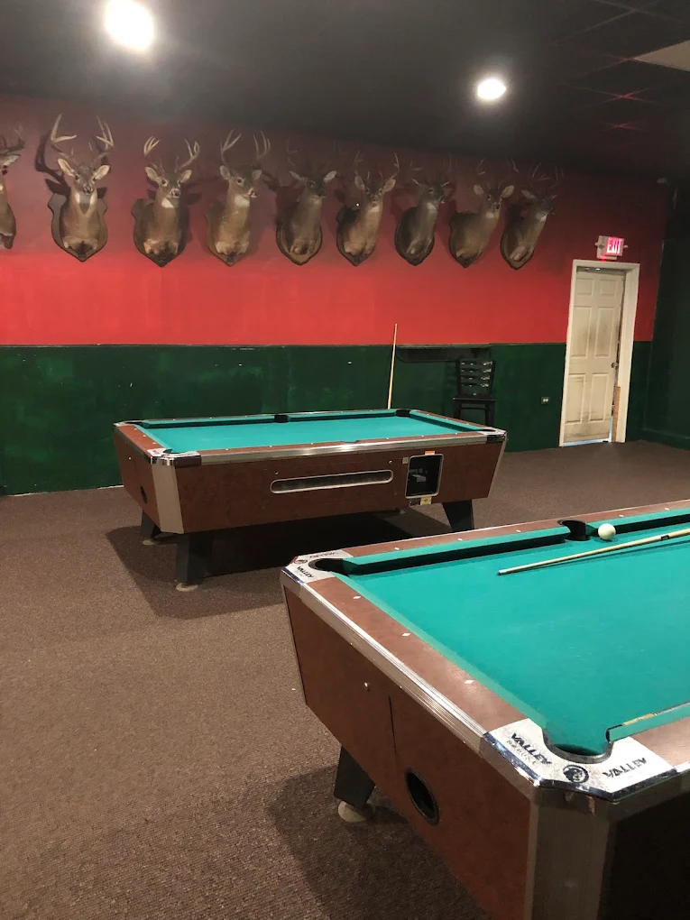 City Billiards pool hall exterior/interior