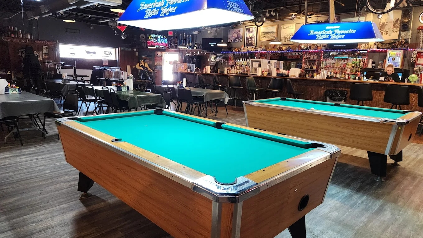 The Knuckle Saloon pool hall exterior/interior