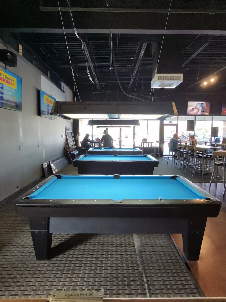 Bluffs Bar and Grill pool hall exterior/interior