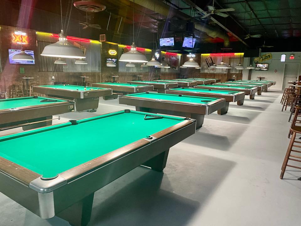 Barney's Billiard Saloon pool hall exterior/interior