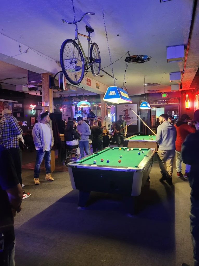 Johnny's on 2nd pool hall exterior/interior