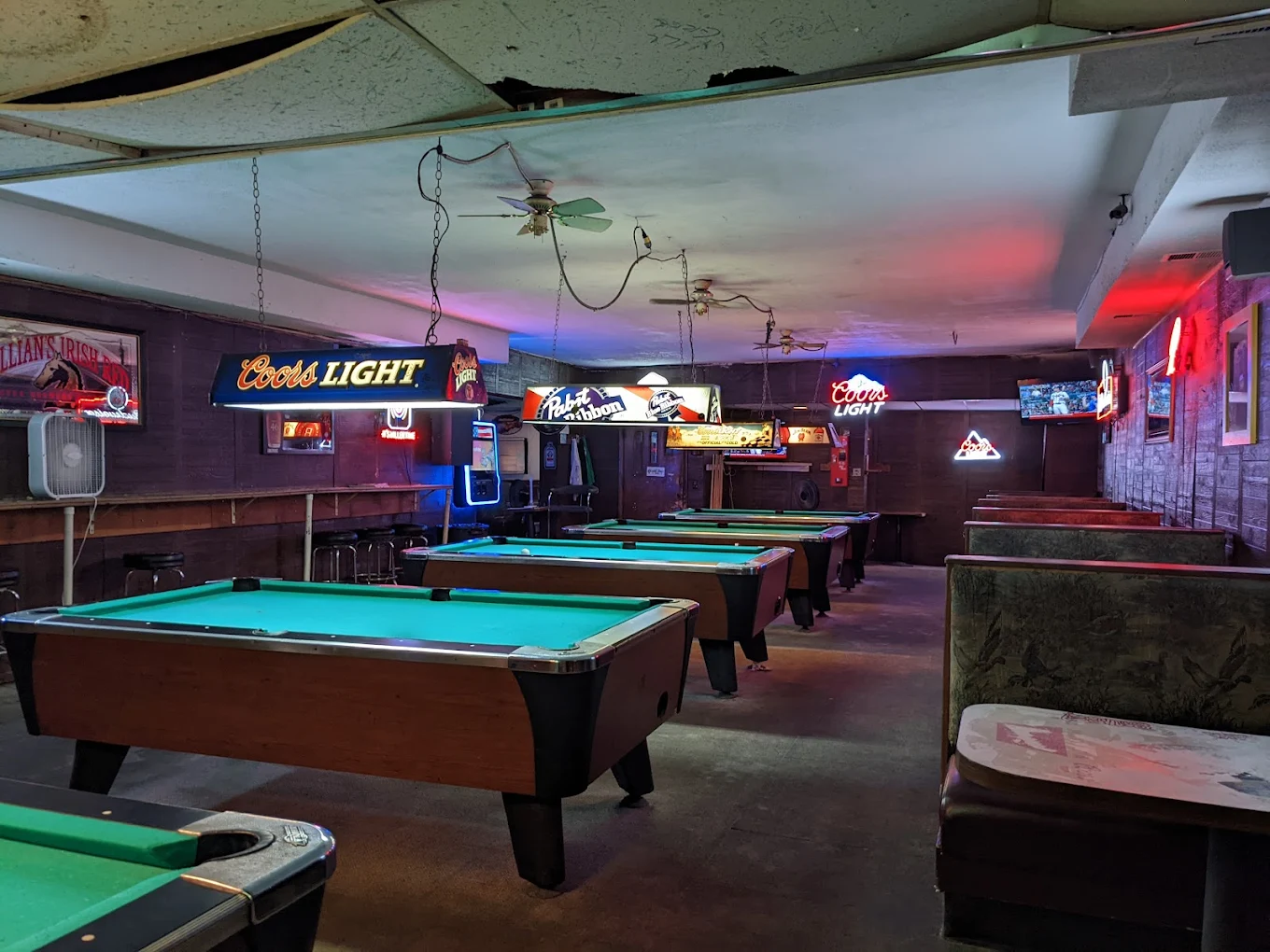 X-Wife's Place pool hall exterior/interior