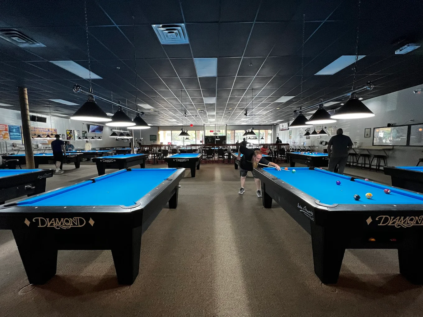 Peninsula Billiards pool hall exterior/interior