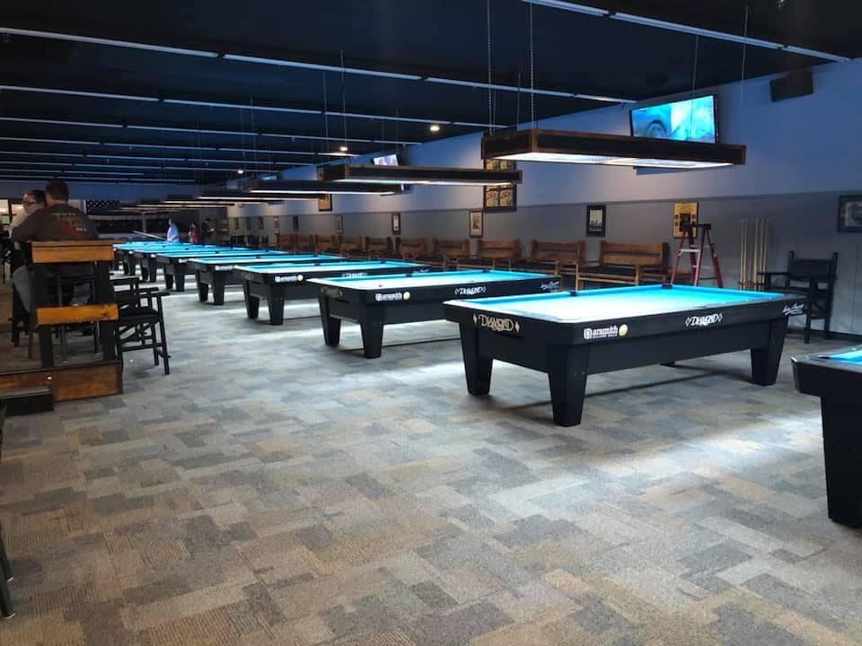 Wolf's Den Billiards pool hall exterior/interior
