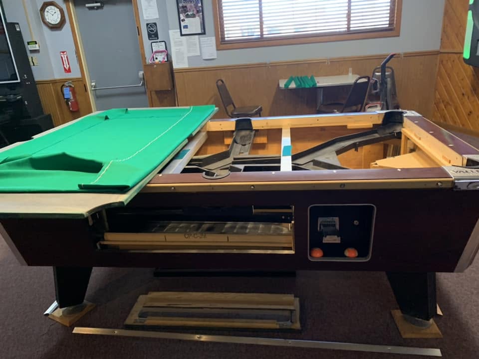 Belding VFW pool hall exterior/interior