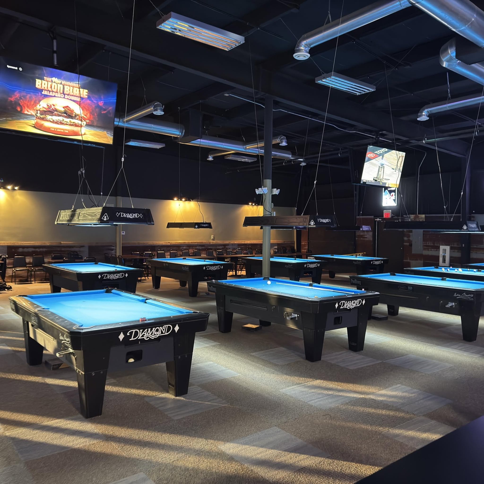 Southbound Billiards pool hall exterior/interior