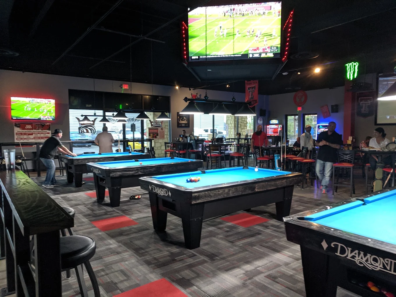 King Louie's pool hall exterior/interior