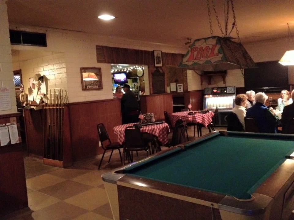 American Legion Post 54 pool hall exterior/interior